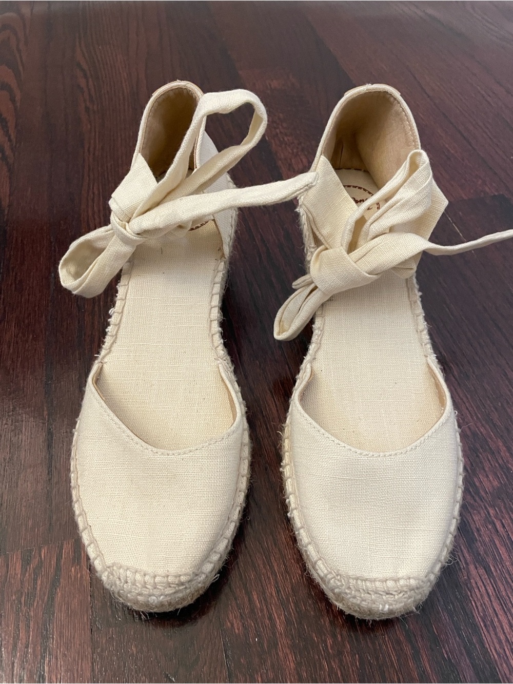 Toni Pons Julia Wraparound Espadrille Wedge — Cream
